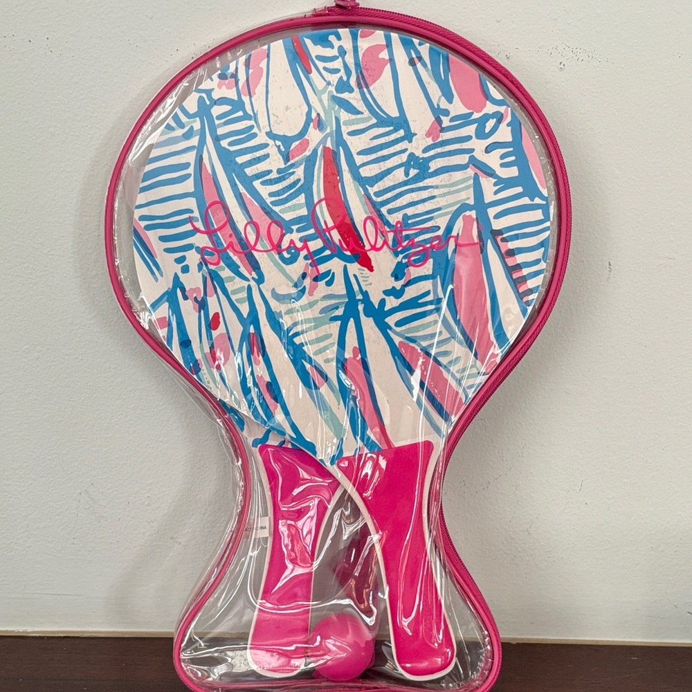 New Lilly Pulitzer Beach Paddle Set in Red Right Return